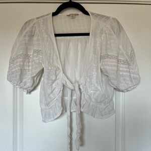 American Eagle Outfitters White Crop Top